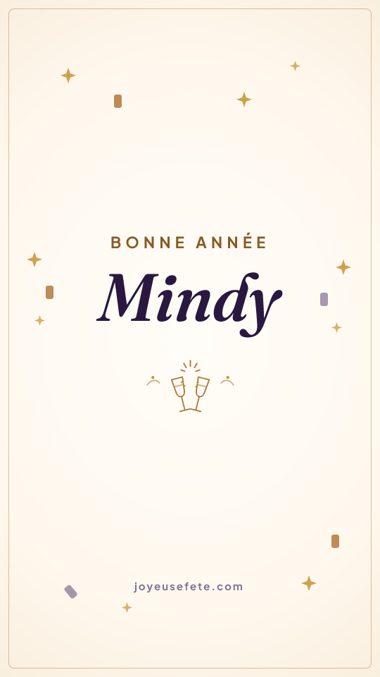 Image « Bonne année Mindy » au format story