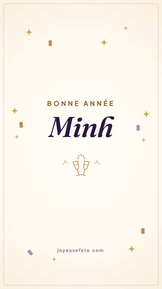 Image « Bonne année Minh » au format story