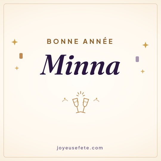 Image carrée « Bonne année Minna » pour WhatsApp