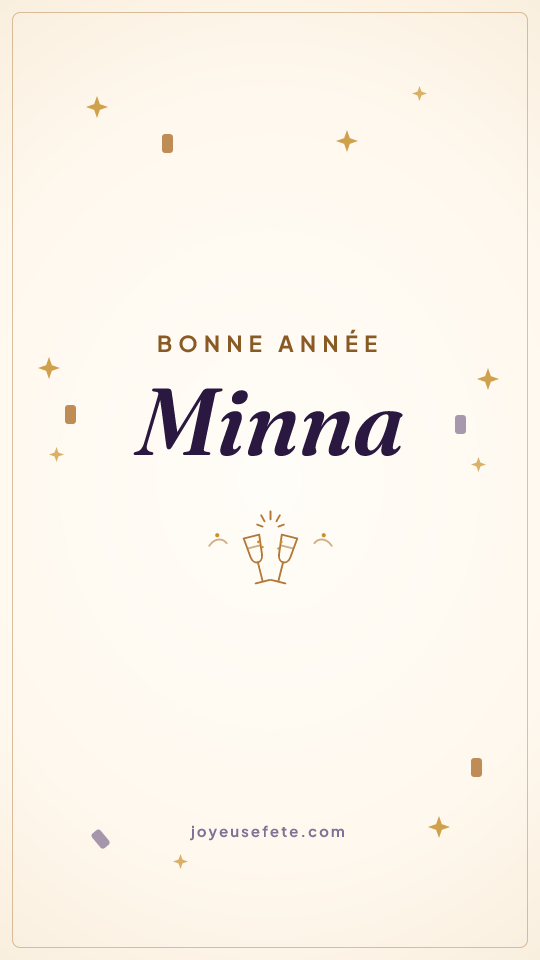 Image « Bonne année Minna » au format story