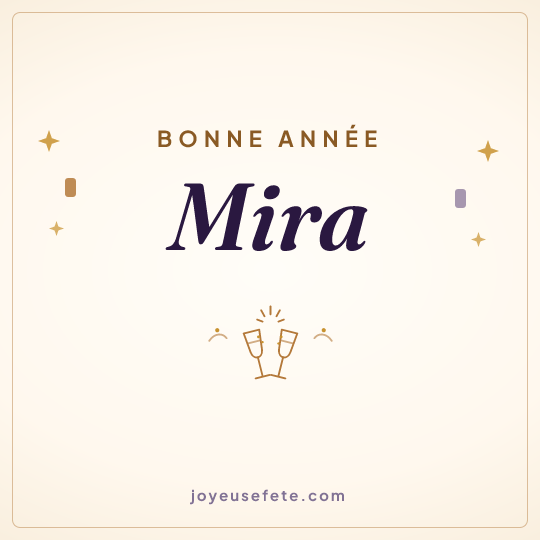 Image carrée « Bonne année Mira » pour WhatsApp