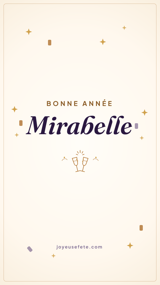 Image « Bonne année Mirabelle » au format story
