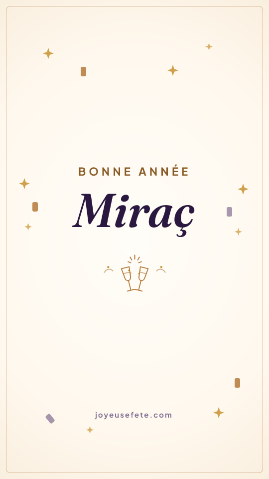 Image « Bonne année Miraç » au format story