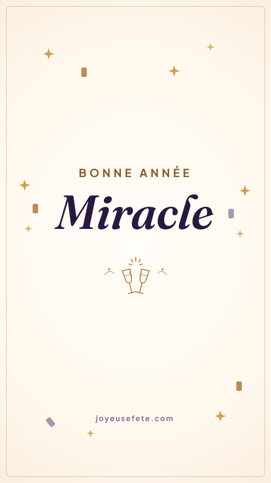 Image « Bonne année Miracle » au format story