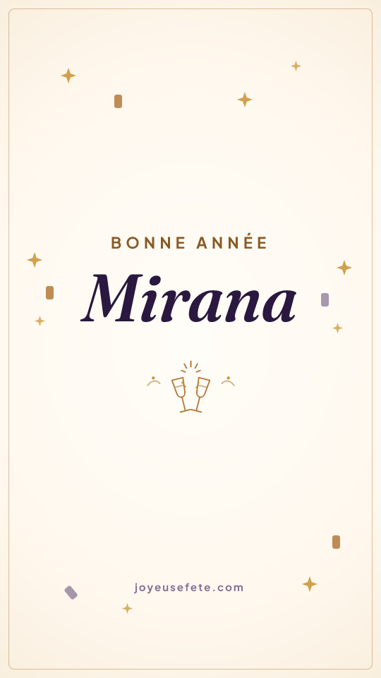 Image « Bonne année Mirana » au format story