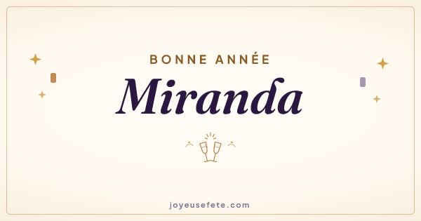 Image « Bonne année Miranda » au format large