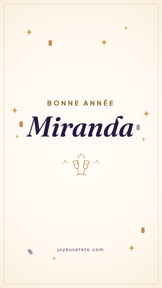 Image « Bonne année Miranda » au format story
