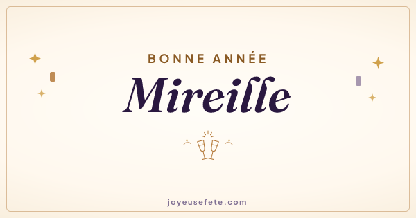 Image « Bonne année Mireille » au format large