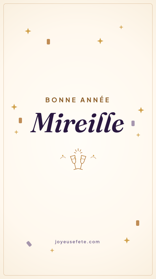 Image « Bonne année Mireille » au format story