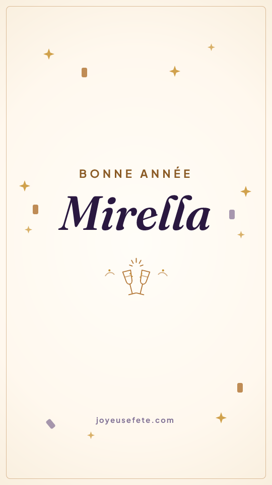 Image « Bonne année Mirella » au format story