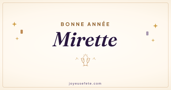 Image « Bonne année Mirette » au format large