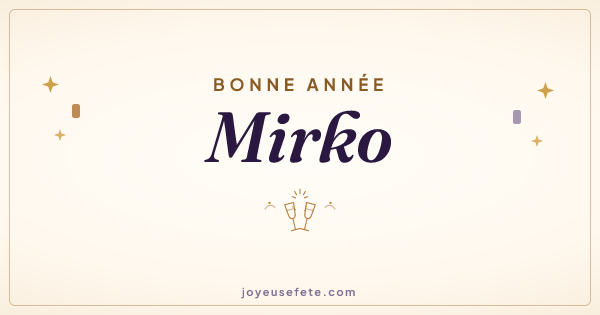 Image « Bonne année Mirko » au format large