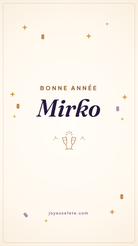 Image « Bonne année Mirko » au format story