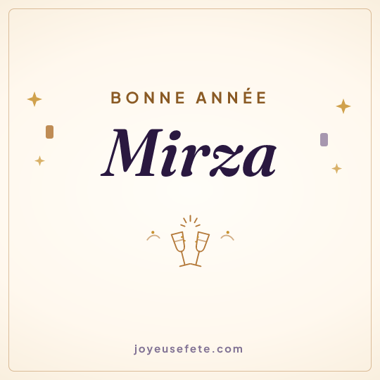 Image carrée « Bonne année Mirza » pour WhatsApp
