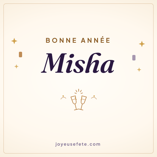 Image carrée « Bonne année Misha » pour WhatsApp