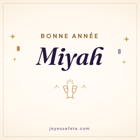 Image carrée « Bonne année Miyah » pour WhatsApp
