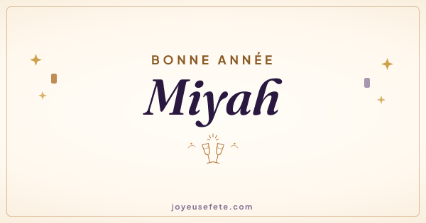 Image « Bonne année Miyah » au format large