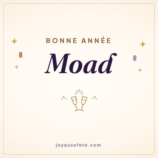 Image carrée « Bonne année Moad » pour WhatsApp