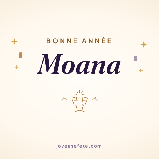 Image carrée « Bonne année Moana » pour WhatsApp