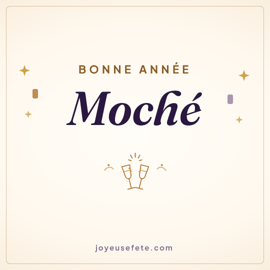 Image carrée « Bonne année Moché » pour WhatsApp