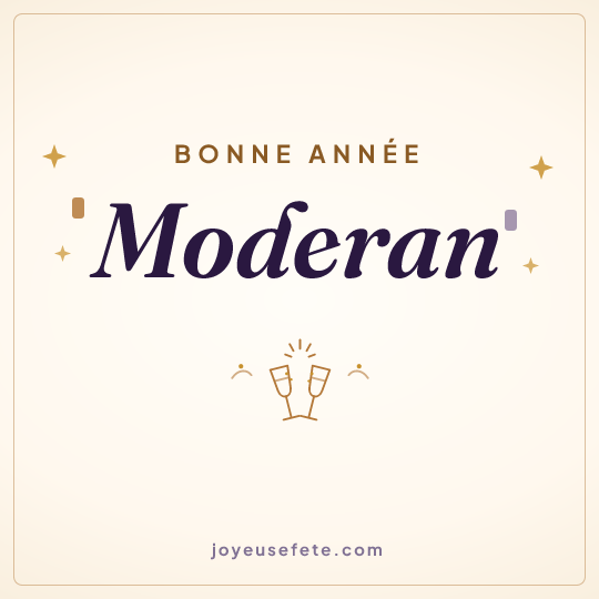 Image carrée « Bonne année Moderan » pour WhatsApp