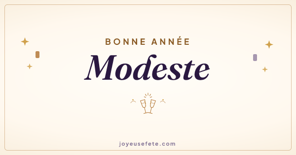 Image « Bonne année Modeste » au format large