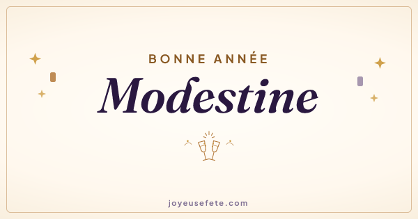 Image « Bonne année Modestine » au format large