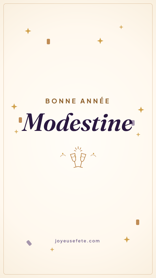 Image « Bonne année Modestine » au format story