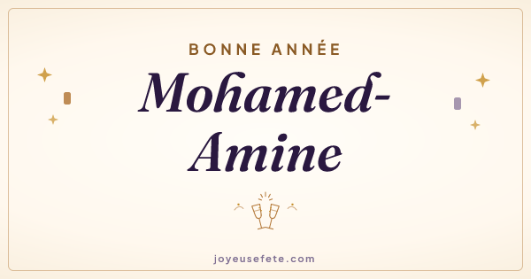 Image « Bonne année Mohamed-Amine » au format large