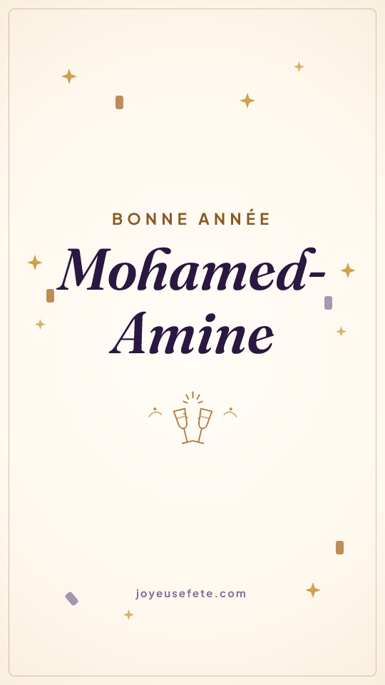 Image « Bonne année Mohamed-Amine » au format story