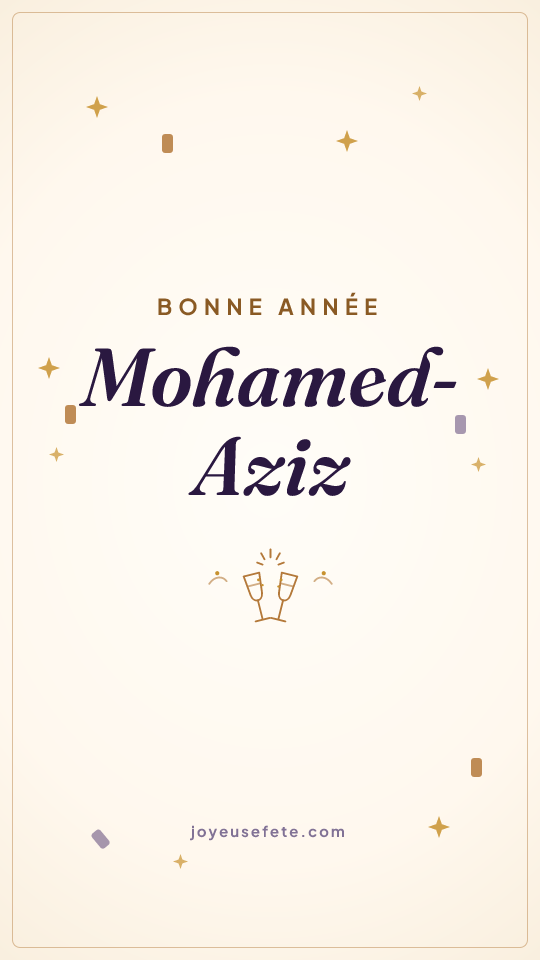 Image « Bonne année Mohamed-Aziz » au format story