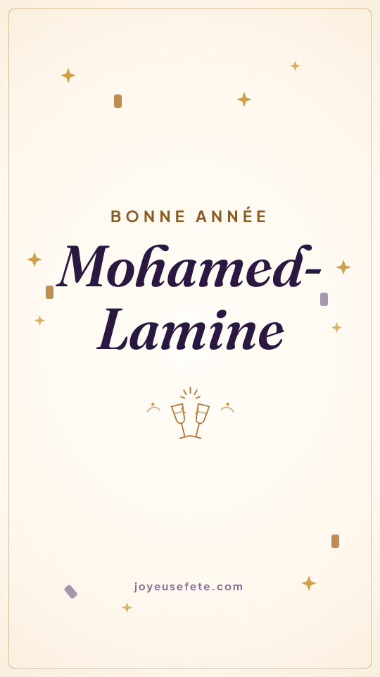 Image « Bonne année Mohamed-Lamine » au format story