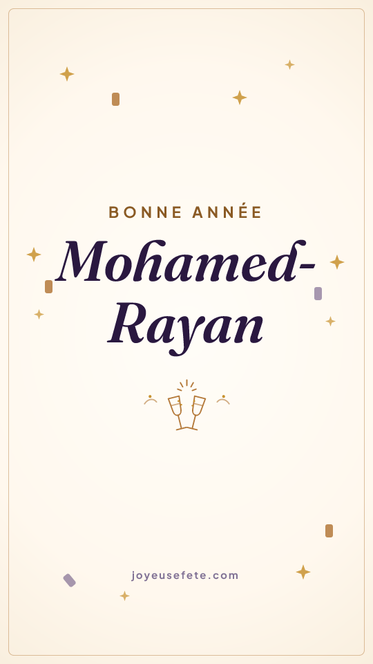 Image « Bonne année Mohamed-Rayan » au format story