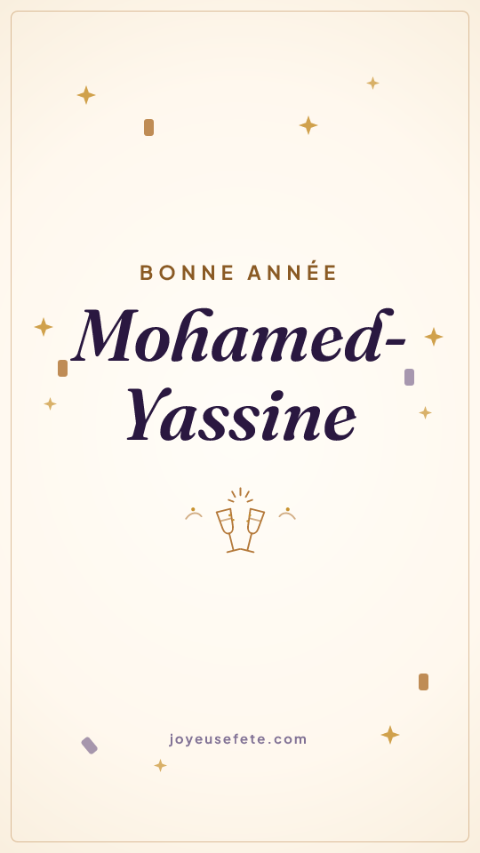 Image « Bonne année Mohamed-Yassine » au format story