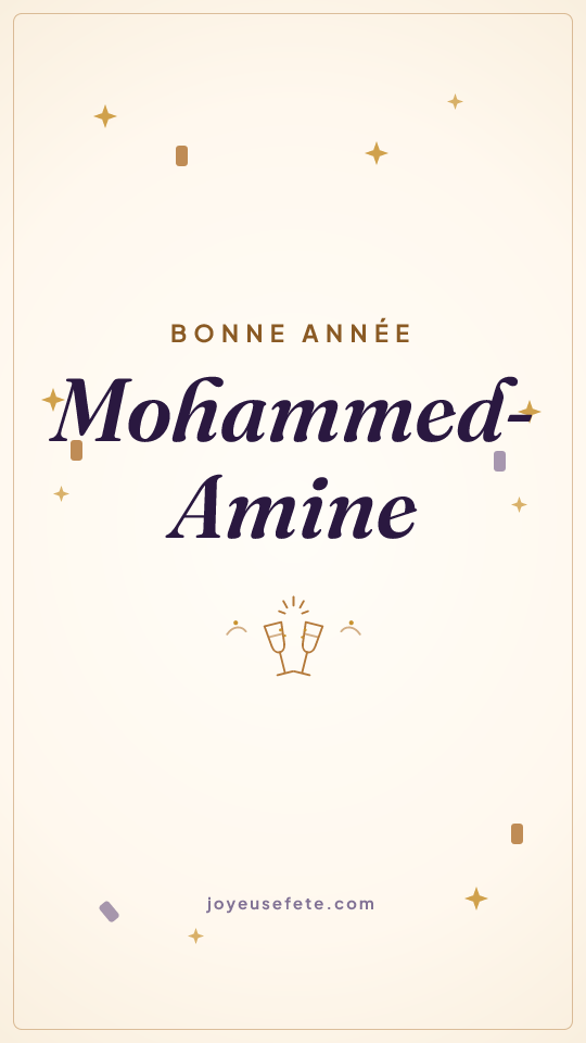 Image « Bonne année Mohammed-Amine » au format story