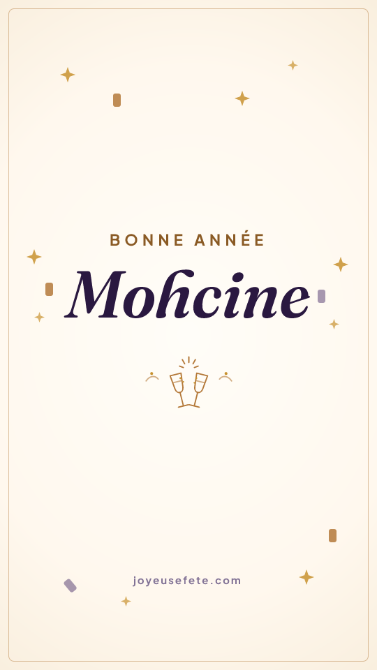 Image « Bonne année Mohcine » au format story