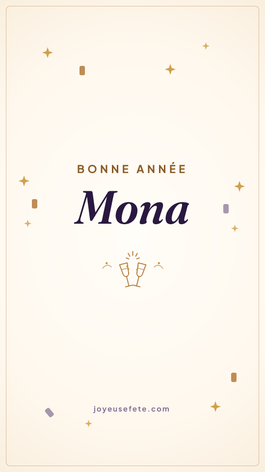 Image « Bonne année Mona » au format story