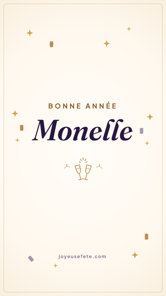 Image « Bonne année Monelle » au format story