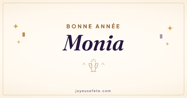 Image « Bonne année Monia » au format large