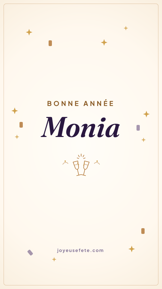 Image « Bonne année Monia » au format story