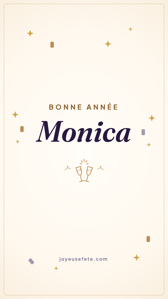 Image « Bonne année Monica » au format story