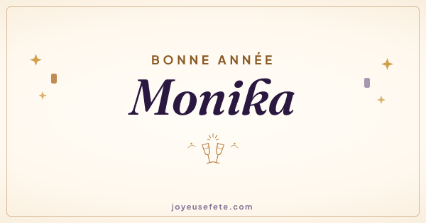 Image « Bonne année Monika » au format large