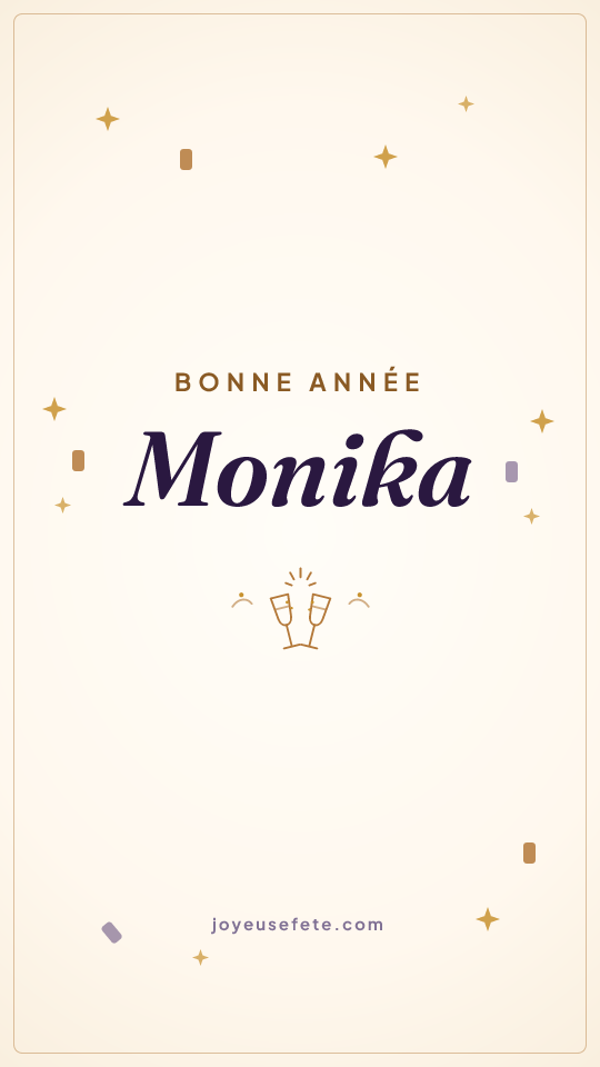 Image « Bonne année Monika » au format story