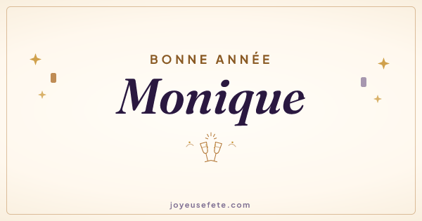Image « Bonne année Monique » au format large