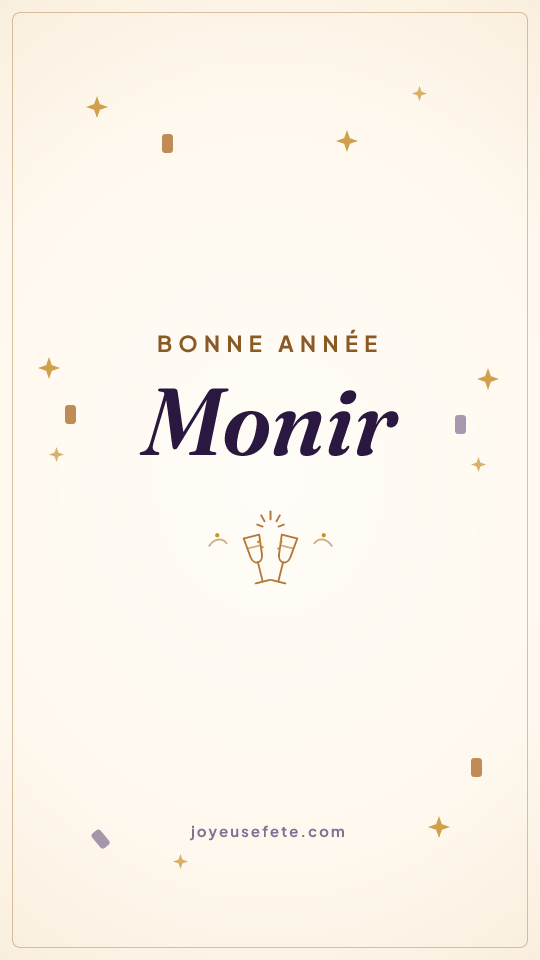 Image « Bonne année Monir » au format story