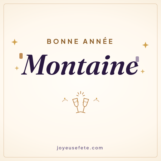 Image carrée « Bonne année Montaine » pour WhatsApp