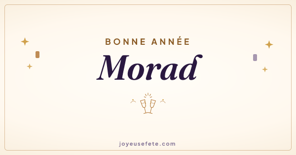 Image « Bonne année Morad » au format large