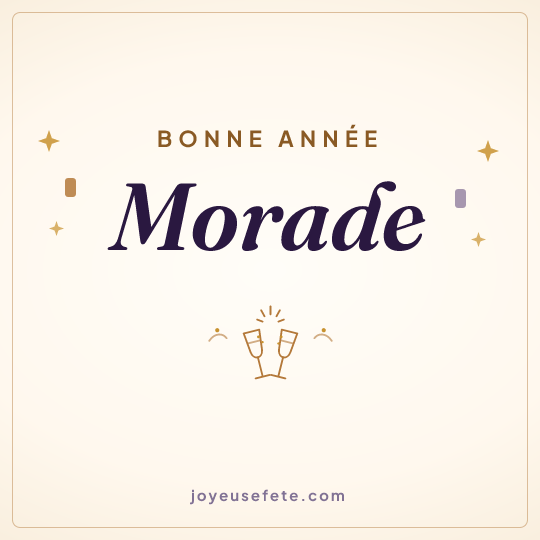 Image carrée « Bonne année Morade » pour WhatsApp