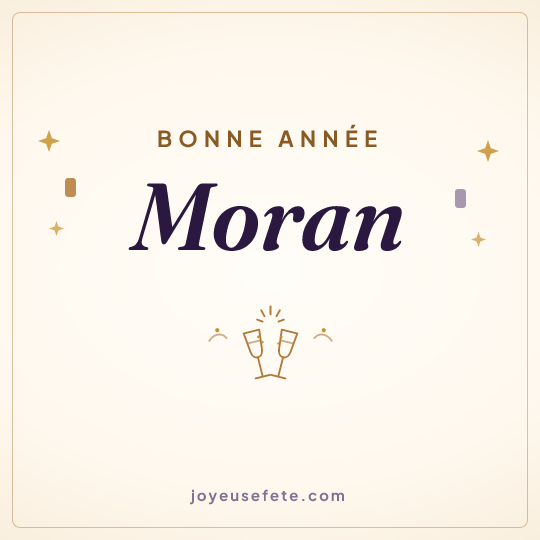 Image carrée « Bonne année Moran » pour WhatsApp