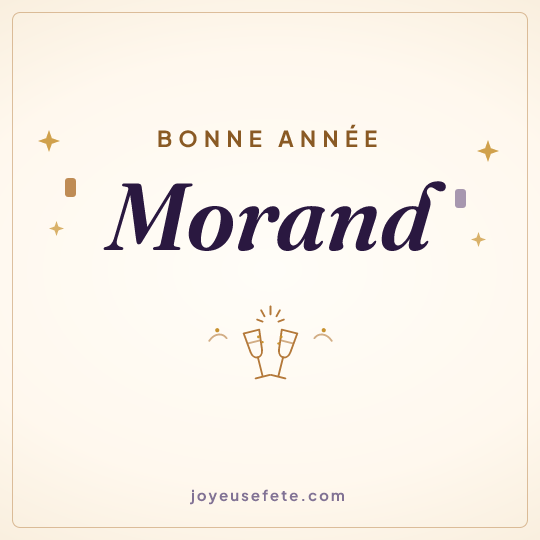 Image carrée « Bonne année Morand » pour WhatsApp
